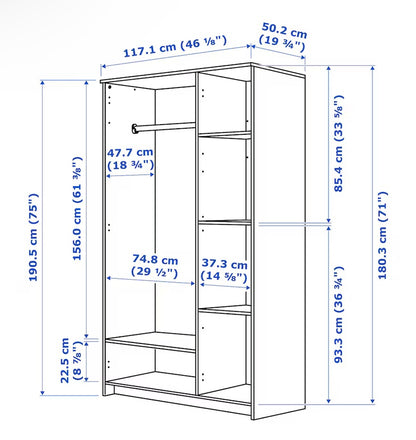 Brimnes (Three-door closet)